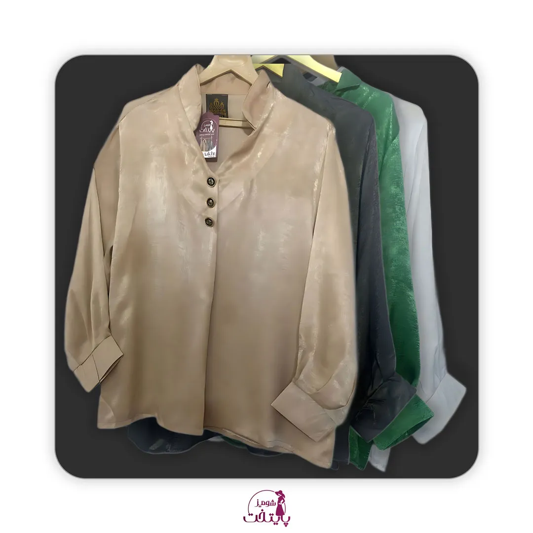 شومیز3 دکمه اکلیل کد214 -8